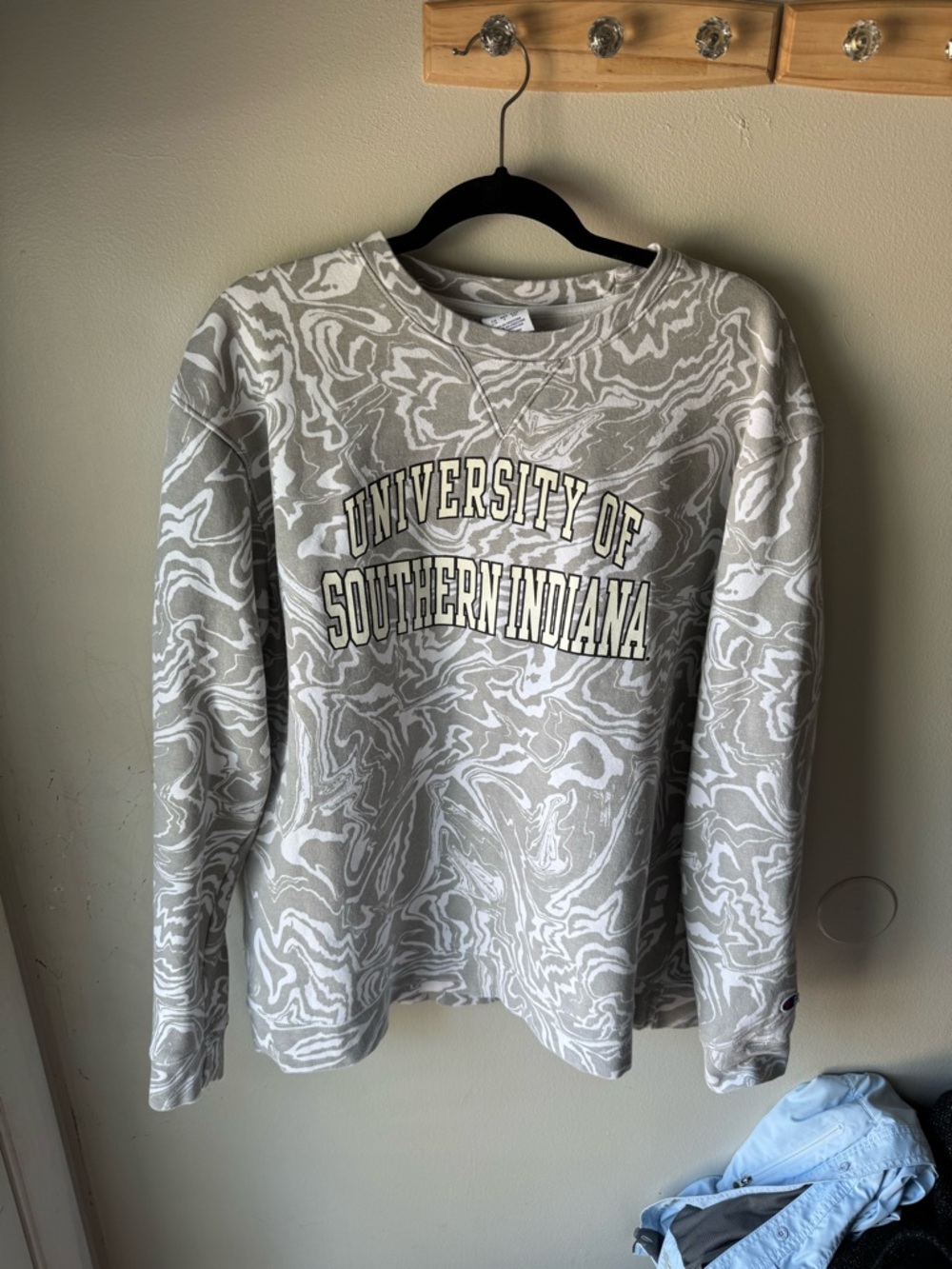 Champion USI University of Southern Indiana Marble Swirl Crewneck - Size L